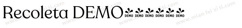 Recoleta DEMO字体转换